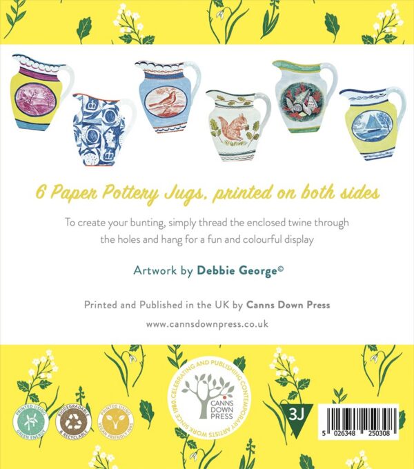 Pottery Bunting - 6 Decorative Hanging Jugs - Image 3