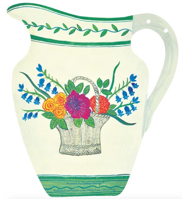 Pottery Bunting - 6 Decorative Floral Jugs - Image 5
