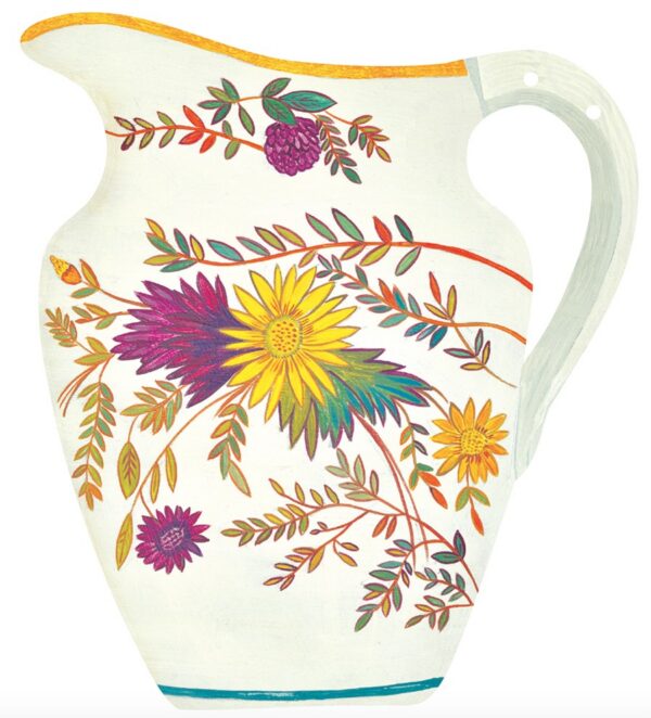 Pottery Bunting - 6 Decorative Floral Jugs - Image 6