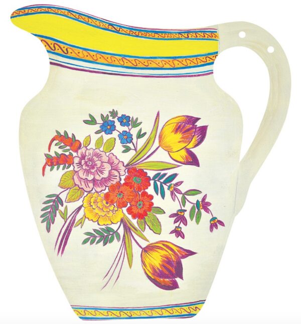 Pottery Bunting - 6 Decorative Floral Jugs - Image 7