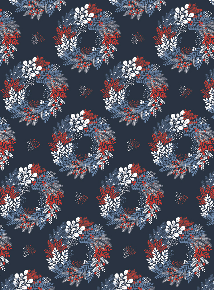 Wreath Pocket Print Small Card