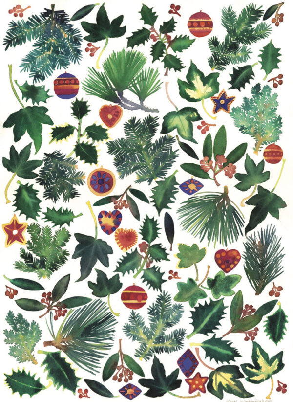 Winter Greenery Pocket Print Small Card