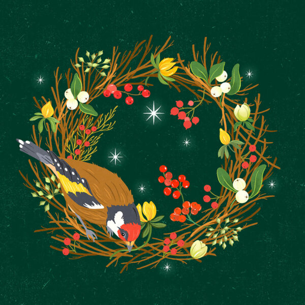 CPRE CHRISTMAS CARD 6  PACK - Goldfinch & With Love - Image 2