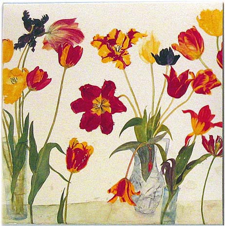 Notecards: Purple Irises and Red and Yellow Tulips 2 Notecards: Purple Irises and Red and Yellow Tulips Notecards: Purple Irises and Red and Yellow Tulips - Image 2