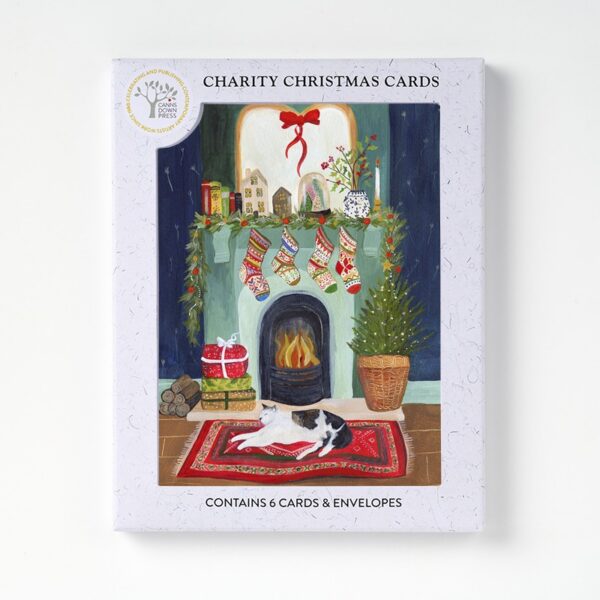 AGBI CHRISTMAS CARD PACK - Fireplace Cat