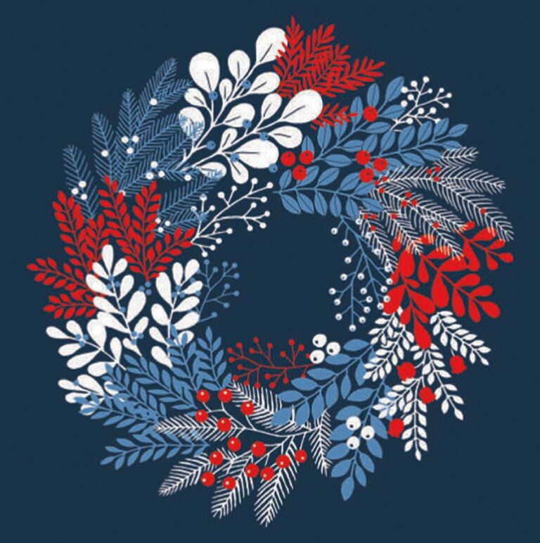 AGBI CHRISTMAS CARD PACK - Christmas Wreath