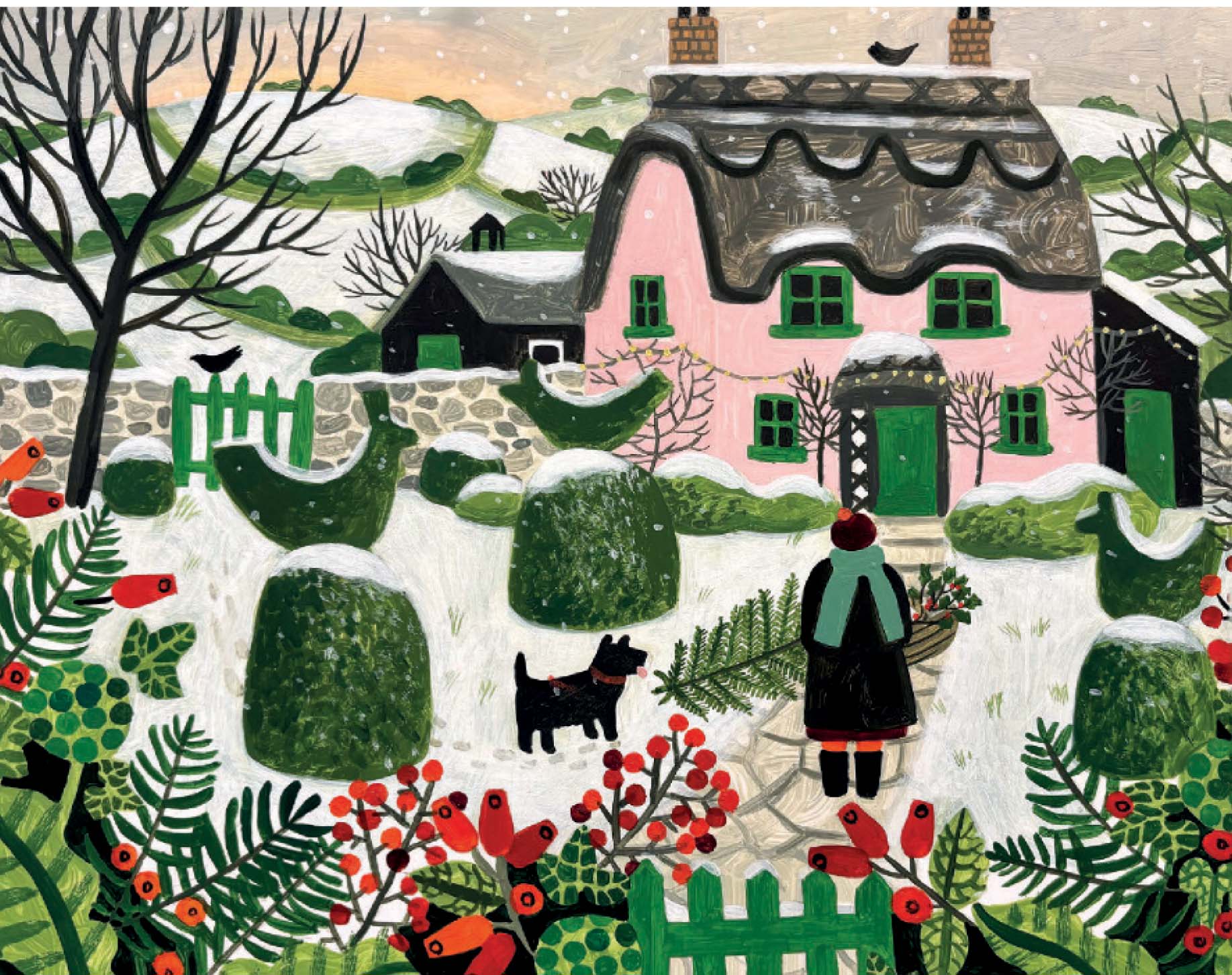 AGBI CHRISTMAS CARD PACK - Pink Cottage and Snowy Topiary 3 AGBI CHRISTMAS CARD PACK - Pink Cottage and Snowy Topiary AGBI CHRISTMAS CARD PACK - Pink Cottage and Snowy Topiary - Image 3