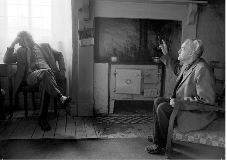 Dr Paul Bangay visiting an elderly man at this home, Merton, 1981